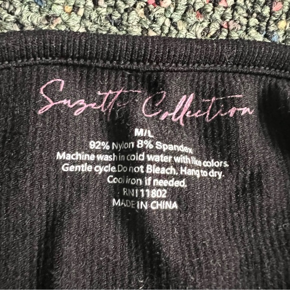 Black & White Contrast Stitching Ribbed Cropped Corset Tank Top Stretch Shirt - Picture 8 of 8